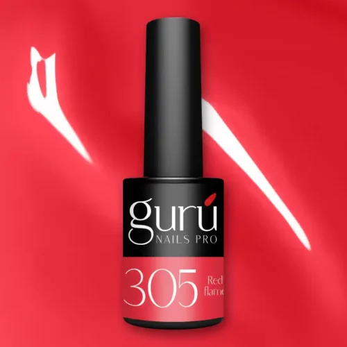 imagen esmalte semipermanente 305 red flame guru
