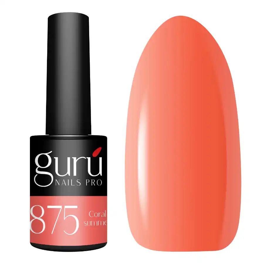 imagen esmalte semipermanente 875 coral summer guru tip