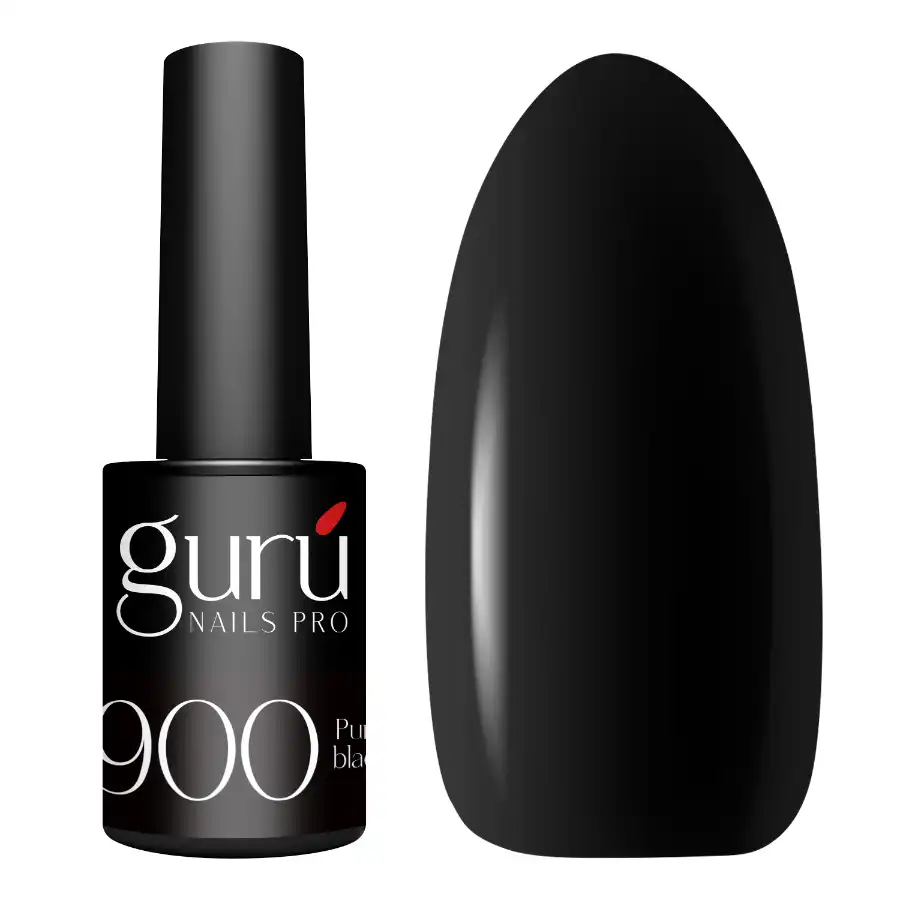 imagen esmalte semipermanente 900 pure black guru tip