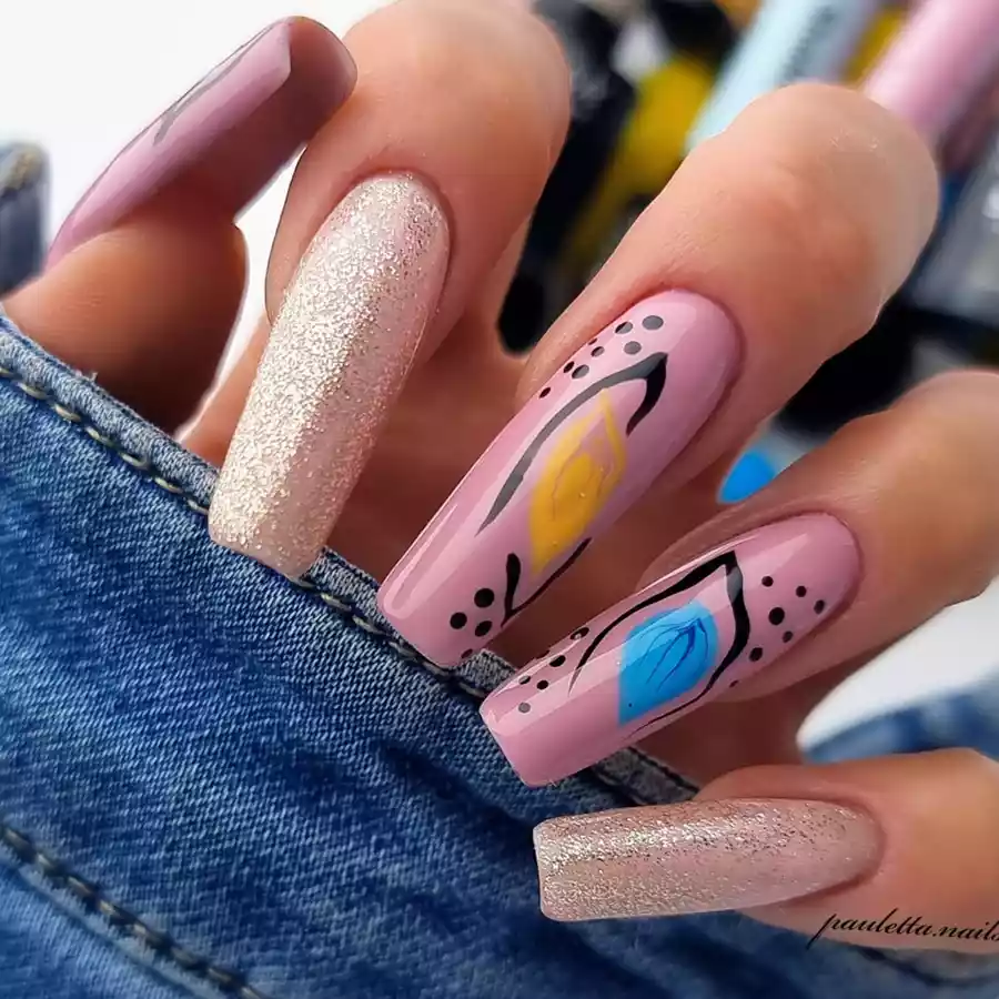 imagen guru manicura semipermanente 250 pink clay glitter