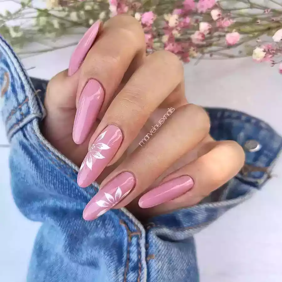 imagen guru manicura semipermanente 250 pink clay flores