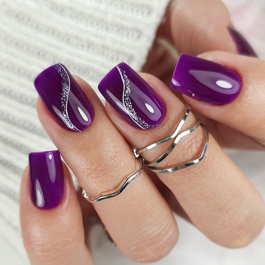imagen guru manicura semipermanente 580 deep amethyst glitter