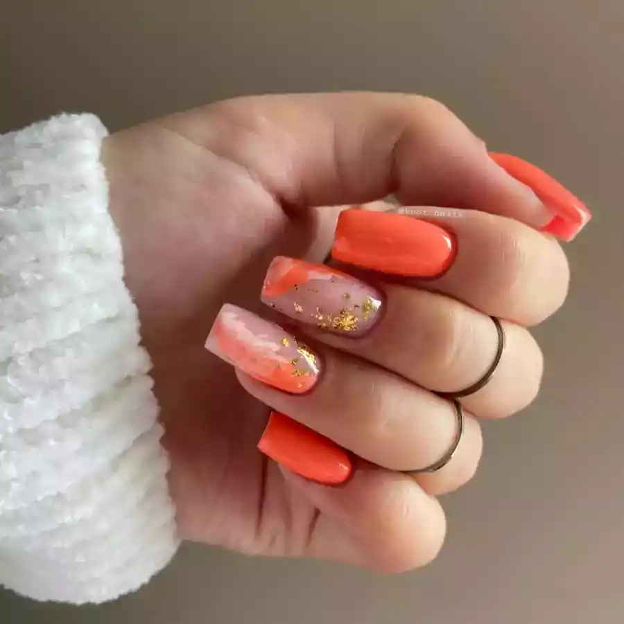 imagen guru manicura semipermanente 875 coral summer foil