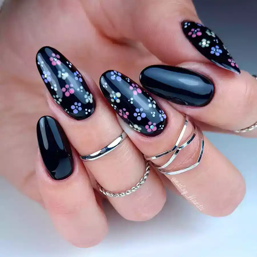 imagen guru manicura semipermanente 900 pure black flores